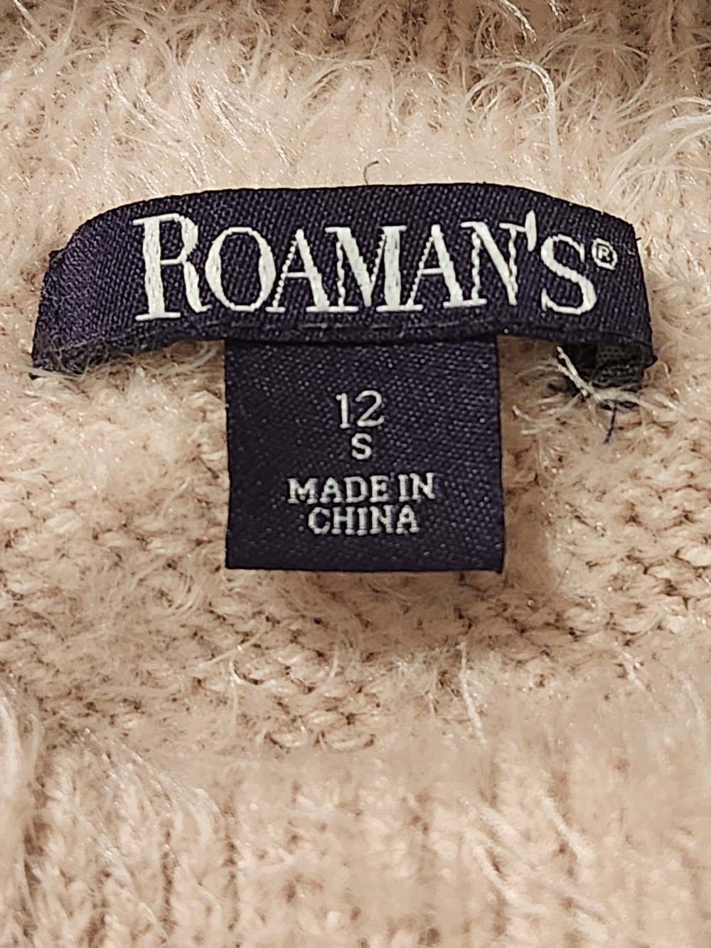 Roaman's Cozy Cabincore Pink Cowl Neck Long Sleeve Sweater - Soft Knit 12 - Picture 3 of 5